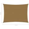 Taupe Sunshade Sail 2.5x3.5 m - UV & Mould Resistant HDPE