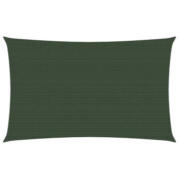 Sunshade Sail 3x6m Dark Green - UV & Mould Resistant HDPE