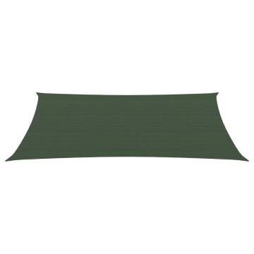 Sunshade Sail 3x6m Dark Green - UV & Mould Resistant HDPE