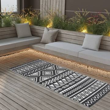 Trendy Outdoor Rug Black 80x150 cm PP - Hipomarket UK