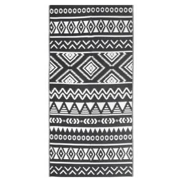 Trendy Outdoor Rug Black 80x150 cm PP - Hipomarket UK