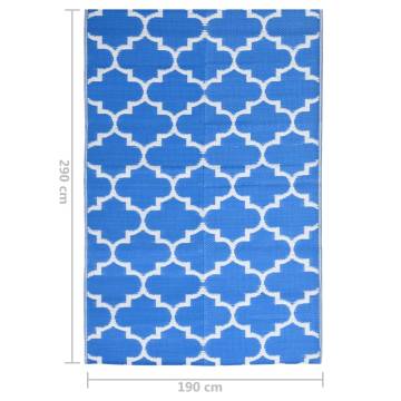 Outdoor Rug Blue 190x290 cm PP - Trendy & Stylish