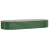 Garden Raised Bed Powder-coated Steel 249x100x36 cm Green