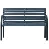 Stylish Grey Garden Bench - Solid Fir Wood - 112 cm