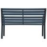 Stylish Grey Garden Bench - Solid Fir Wood - 112 cm