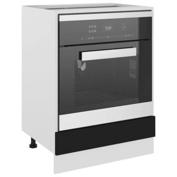 Oven Cabinet Black 60x46x81.5 cm - Durable Kitchen Storage