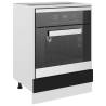 Oven Cabinet Black 60x46x81.5 cm - Durable Kitchen Storage