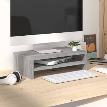 Monitor Stand Grey Sonoma - Modern Design & Storage Solution