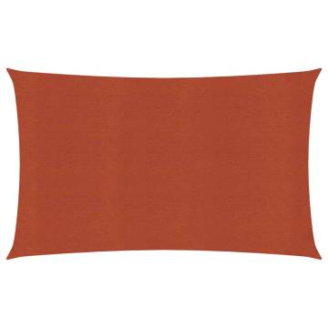 Terracotta Sunshade Sail 5x8m - UV & Mould Resistant HDPE