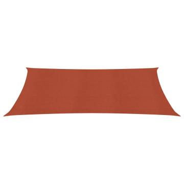 Terracotta Sunshade Sail 5x8m - UV & Mould Resistant HDPE