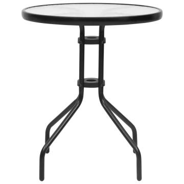 Garden Table Black Ø60x70 cm Steel - Durable & Stylish