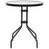 Garden Table Black Ø60x70 cm Steel - Durable & Stylish