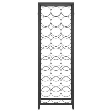 27-Bottle Black Wine Rack | Elegant Wrought Iron Design