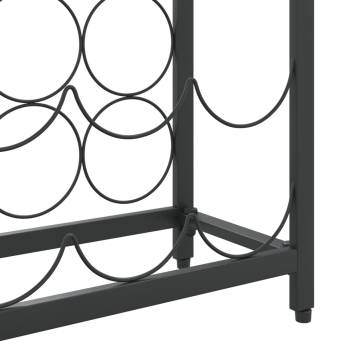 27-Bottle Black Wine Rack | Elegant Wrought Iron Design