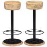 Stylish Solid Mango Wood Bar Chairs - Set of 2 | Hipo Market