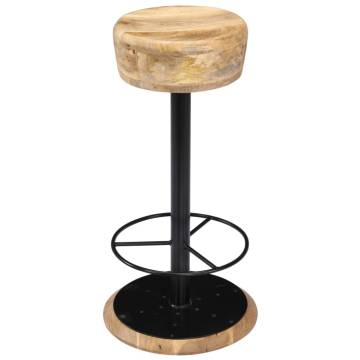 Stylish Solid Mango Wood Bar Chairs - Set of 2 | Hipo Market