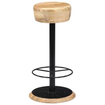 Stylish Solid Mango Wood Bar Chairs - Set of 2 | Hipo Market