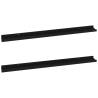 Wall Shelves 2 pcs Black - Stylish & Durable Storage Solution