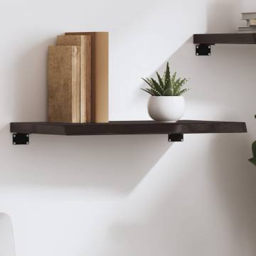 Wall Shelf Dark Brown Solid Oak - 60x40 cm | HipoMarket