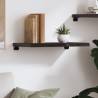 Wall Shelf Dark Brown Solid Oak - 60x40 cm | HipoMarket