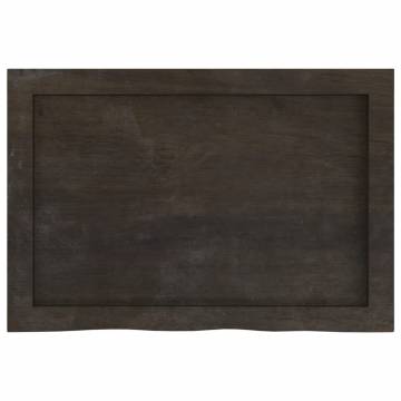 Wall Shelf Dark Brown Solid Oak - 60x40 cm | HipoMarket