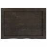 Wall Shelf Dark Brown Solid Oak - 60x40 cm | HipoMarket