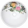 Multicolour Round Countertop Basin - 41x14 cm Ceramic