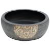 Black & Brown Round Ceramic Countertop Basin - Stylish & Durable