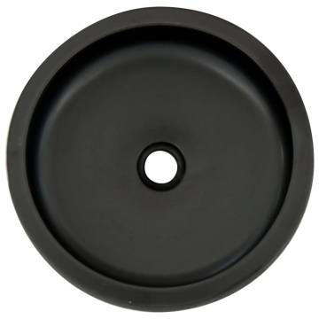 Black & Brown Round Ceramic Countertop Basin - Stylish & Durable