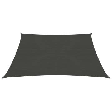 Sunshade Sail 7x7m Anthracite 160g/m² HDPE - Hipomarket