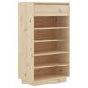 Solid Wood Pine Shoe Cabinet - 60x34x105 cm Storage Solution