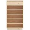 Solid Wood Pine Shoe Cabinet - 60x34x105 cm Storage Solution