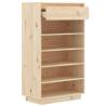 Solid Wood Pine Shoe Cabinet - 60x34x105 cm Storage Solution