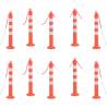 Traffic Control Bollards Set - 10 pcs with Chain | 75 cm PE