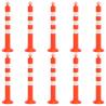 Traffic Control Bollards Set - 10 pcs with Chain | 75 cm PE