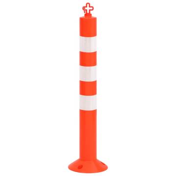 Traffic Control Bollards Set - 10 pcs with Chain | 75 cm PE