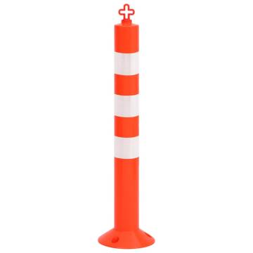 Traffic Control Bollards Set - 10 pcs with Chain | 75 cm PE