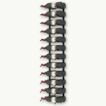 Wall-Mounted Wine Rack for 24 Bottles - Black Iron