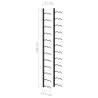 Wall-Mounted Wine Rack for 24 Bottles - Black Iron