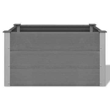 Garden Raised Bed WPC 100x50x54 cm Grey - Durable Planter