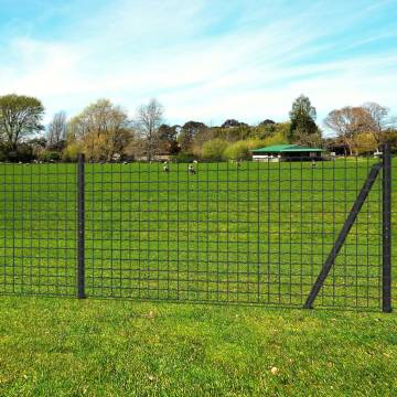 Euro Fence Steel 10x0.8 m Grey - Durable Garden Fencing