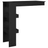 Stylish Black Wall Bar Table - 102x45x103.5 cm Engineered Wood