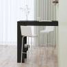 Stylish Black Wall Bar Table - 102x45x103.5 cm Engineered Wood