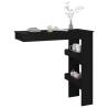 Stylish Black Wall Bar Table - 102x45x103.5 cm Engineered Wood