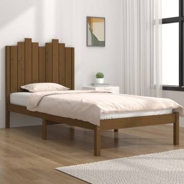 Honey Brown Solid Wood Pine Bed Frame - 100x200 cm | Hipo Market