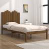 Bed Frame Honey Brown Solid Wood Pine 100x200 cm Colour honey brown Size 100 x 200 cm 