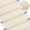 Stair Mats Self-Adhesive Sisal-Look 15 pcs - Cream