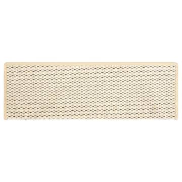 Stair Mats Self-Adhesive Sisal-Look 15 pcs - Cream