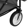 Folding Hand Trolley with Canopy - Steel Grey | Hipo Market