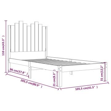 Honey Brown Solid Wood Pine Bed Frame - 100x200 cm | Hipo Market